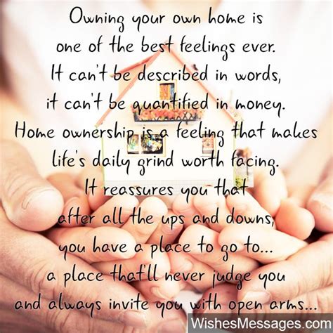 Homeownership Quote - A Beautiful Message for Buying a New House