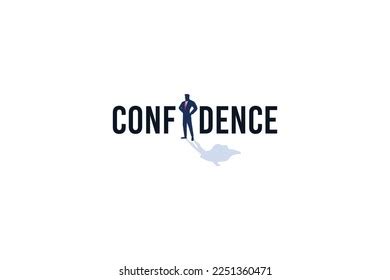 Confidence Logo Combination Confidence Lettering Businessman Stock Vector (Royalty Free ...