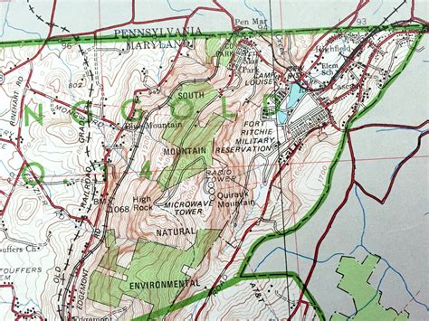 Antique Washington County Maryland 1956 Geological Survey Map | Etsy