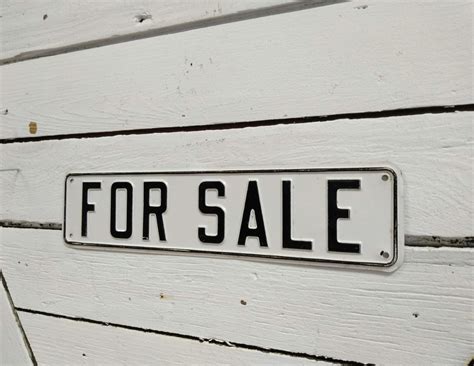 Black and White For Sale Sign Property Furnishings Real | Etsy