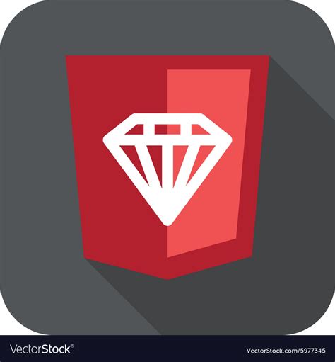 Ruby programming language web Royalty Free Vector Image