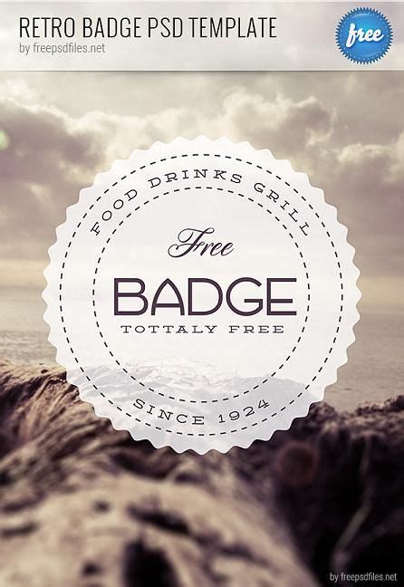 8 Free Psd Badge Templates Images - Free Badge Templates Photoshop, Retro Badge PSD Template and ...