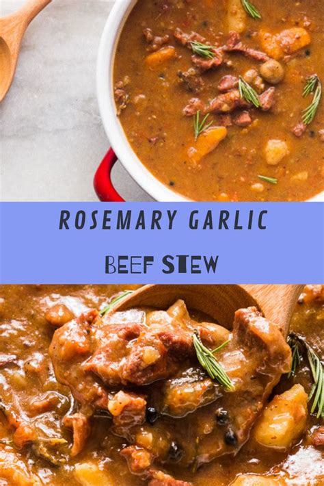 Rosemary Garlic Beef Stew Recipe | Garlic beef stew, Beef stew recipe