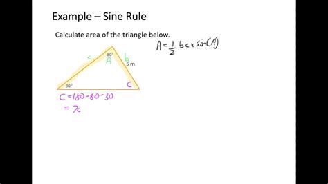 The Sine Rule Area of Triangle - YouTube