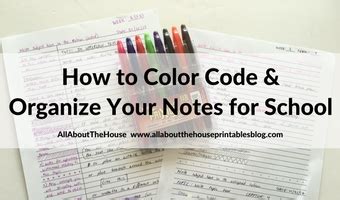 How to organize and color code your notes for school, college or university