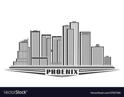 Phoenix city Royalty Free Vector Image - VectorStock