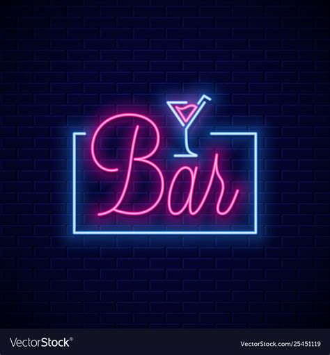 small neon bar signs