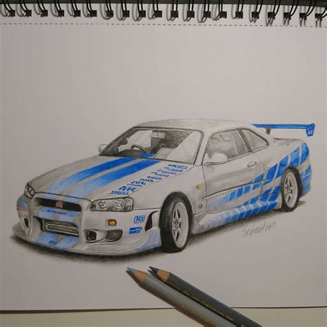 Paul Walker's Nissan gtr r34 from movie The Fast and the Furious--- | Nissan gtr r34, Nissan gtr ...