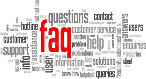 FAQ Tag Cloud (information Support Customer Service Hotline Button) Stock Illustration ...