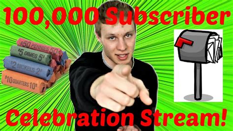 QUIN'S COINS 100,000 SUBSCRIBER CELEBRATION STREAM! COIN ROLL HUNTING ...