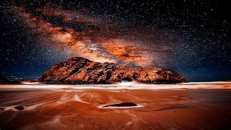 #desert #night #rocks #stars night sky milky way starry night #1080P #wallpaper #hdwallpaper # ...