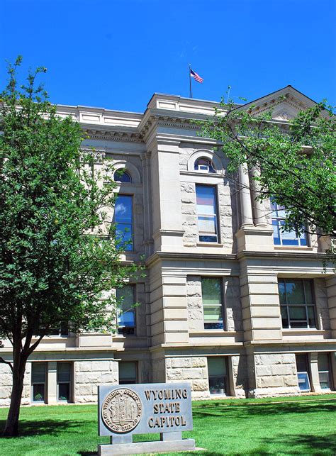 Wyoming state capitol. Photograph by Oscar Williams - Fine Art America