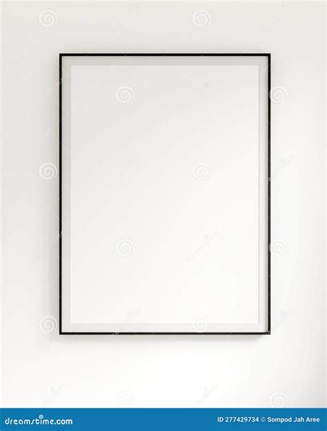 Blank White Poster Frame, Black Frame in the Apartment Living Room ...