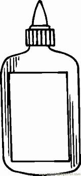 Coloring Glue Printable Bottle Sketch Page sketch template