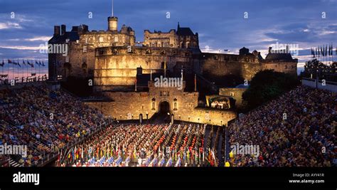 The Edinburgh Military Tattoo at Edinburgh Castle, Scotland, UK Stock ...