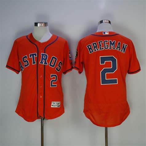 Houston Astros 2 Alex Bregman FlexBase Baseball Jersey Orange ...