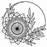 Nature Mandala Coloring Page · Creative Fabrica sketch template
