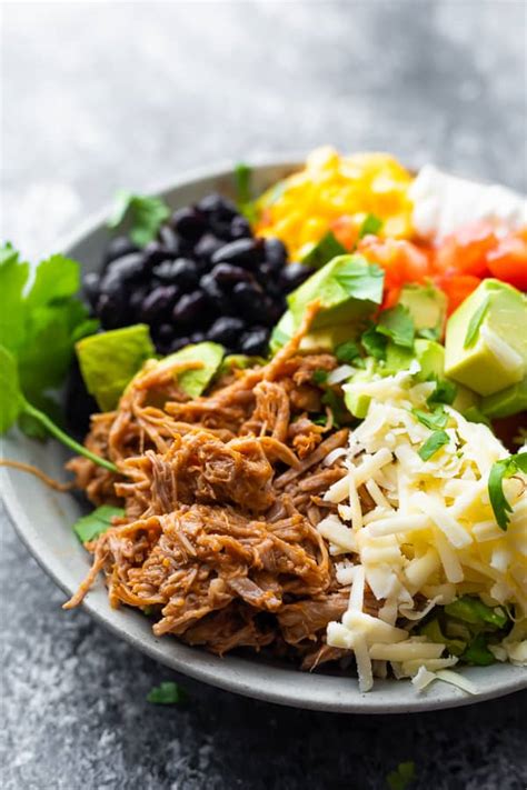 Pulled Pork Burrito Bowls | Sweet Peas and Saffron