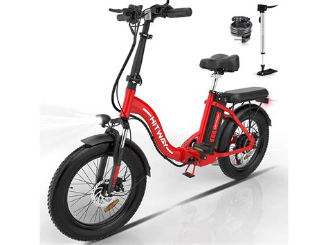 HITWAY Electric Bike, 20" Fat Tire E Bike 750W 20MPH Removable Folding ...