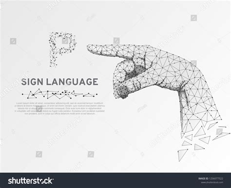 Origami Sign Language P Letter Pointing Stock Vector (Royalty Free) 1256077522 | Shutterstock