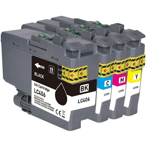 Brother LC406 Ink Cartridge Replacement |4-Pack