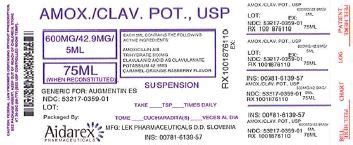 Amoxicillin and Clavulanate Potassium (Aidarex Pharmaceuticals LLC): FDA...