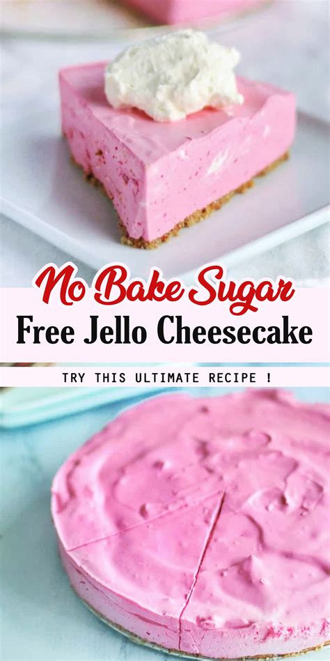 No-Bake Sugar Free Jello Cheesecake in 2020 (With images) | Yummy food ...