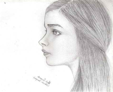 Realistic Girl Sketch at PaintingValley.com | Explore collection of Realistic Girl Sketch