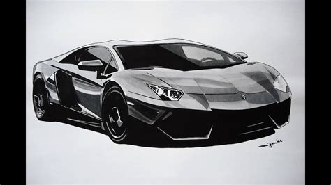 Lamborghini Aventador Drawing 3d