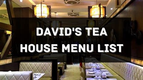 David's Tea House Menu Prices Philippines 2025 [Updated] — All About Philippines Menu