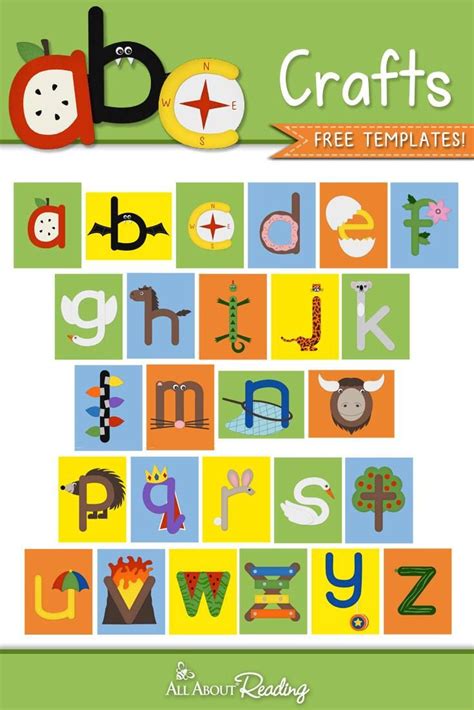 ABC Crafts - Lowercase Letters - All About Learning Press [Free PDFs] | Letter a crafts, Abc ...