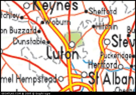 Map of Luton, England, UK Map, UK Atlas