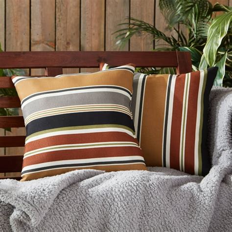 Brick Stripe Outdoor Square Throw Pillow (2-pack) - Walmart.com - Walmart.com