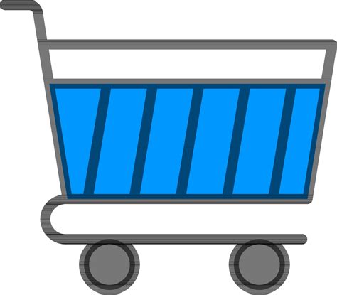 Shopping Cart Icon in Blue and White Color. 24368606 Vector Art at Vecteezy