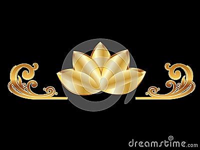 Lotus Gold Flower Royalty Free Stock Image - Image: 17371206