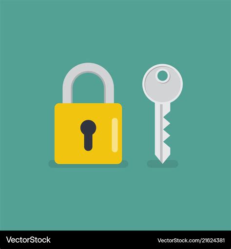 Lock and key icon Royalty Free Vector Image - VectorStock