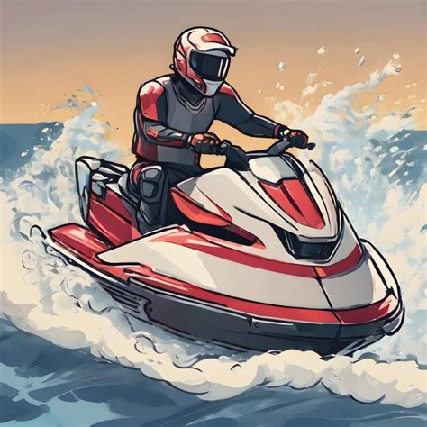 Premium Photo | Jet ski Cartoon Cartoon Background Very Cool