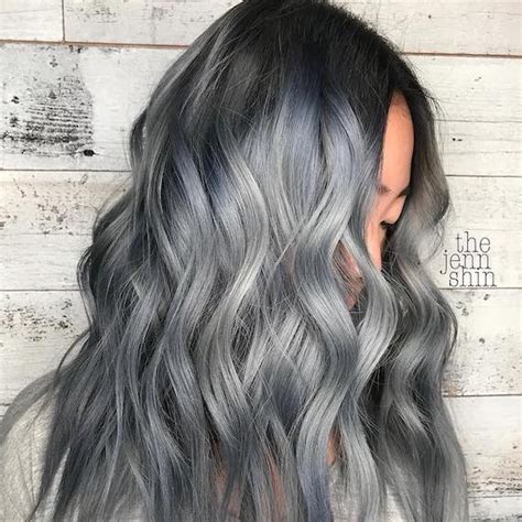 Dark Grey Blue Hair