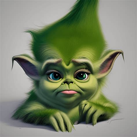 Cute Baby Grinch Digital Art · Creative Fabrica