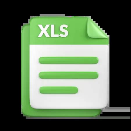 XLS File 3D Icon - Free Download Files & Folders 3D Icons | IconScout