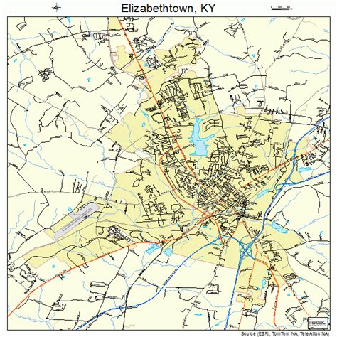 Elizabethtown Kentucky Street Map 2124274