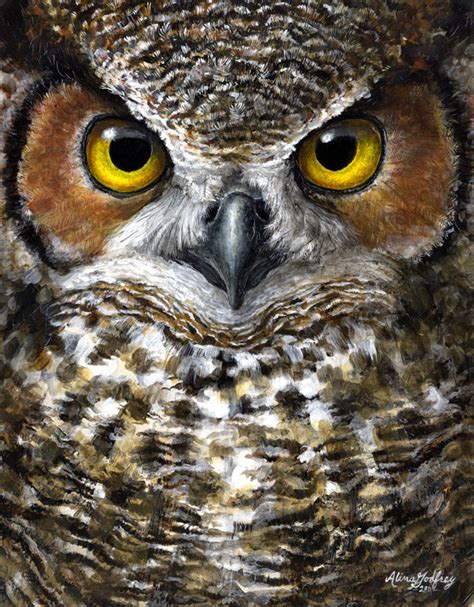 ArtStation - Great Horned Owl Paintings