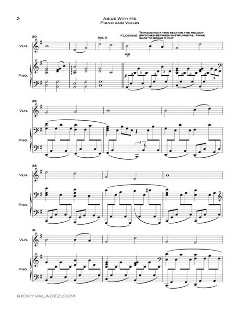 Abide With Me Sheet Music - Ricky Valadez