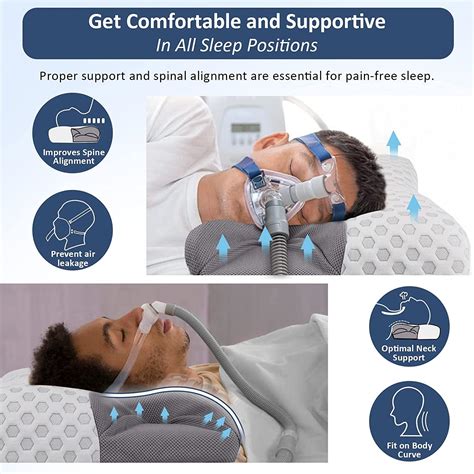 IKSTAR CPAP Pillow for Side Sleepers - Sleep Apnea Relief with Cervical Memory Foam Support ...