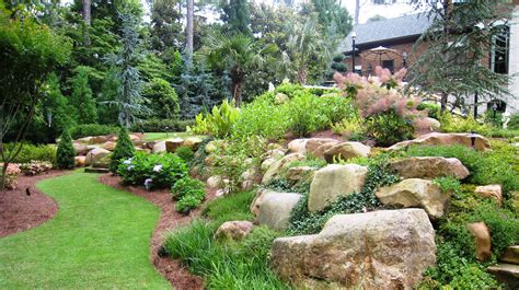 Boulders used in Berm Design to create natural landscape feel | Large ...