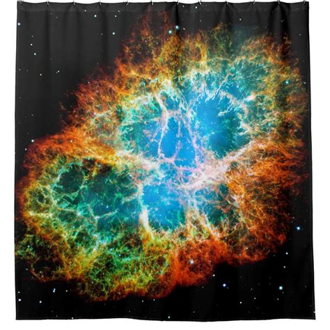 Crab Nebula Supernova Remnant Hubble Space Photo Shower Curtain | Zazzle | Hubble space ...