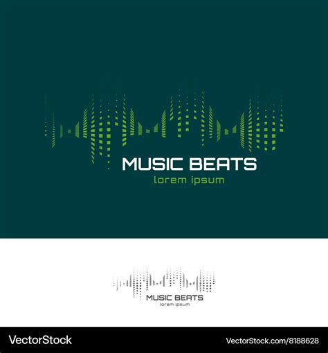 Music beats logo Royalty Free Vector Image - VectorStock