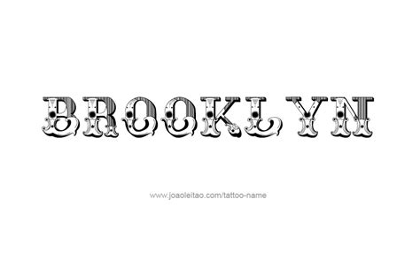 Brooklyn Name Tattoo Designs