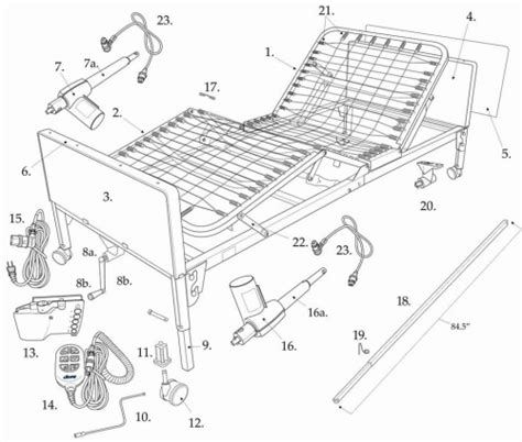 Semi-Electric Bed (Single Crank) Replacement Parts by Drive Medical - Quickie-Wheelchairs.com