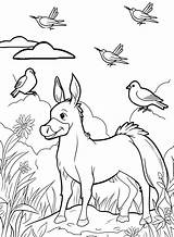 Democrat Donkey Coloring Page sketch template